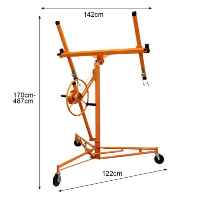 (16ft) T-Mech 11ft Drywall Hoist Plasterboard Lifter 