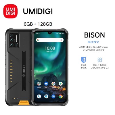 UMIDIGI SG官方| BISON | NFC谷歌支付| IP68 IP69K防水| 6.3 FHD 2K显示屏| 48MP索尼相机| 5000mAh SG 3针18W快速充电
